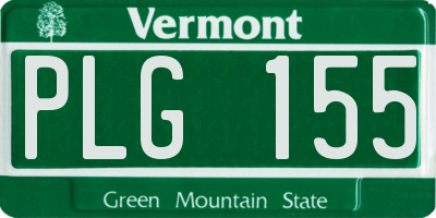 VT license plate PLG155