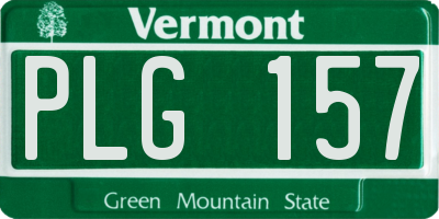VT license plate PLG157