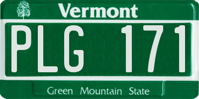 VT license plate PLG171