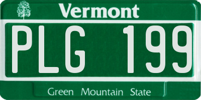 VT license plate PLG199