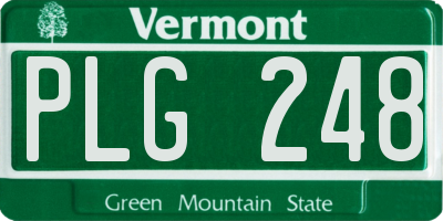 VT license plate PLG248