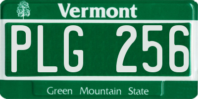 VT license plate PLG256