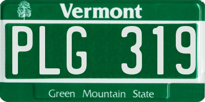 VT license plate PLG319