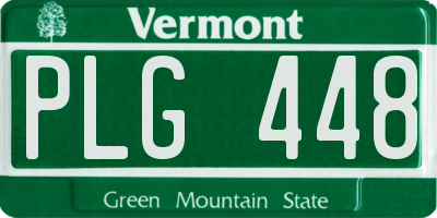 VT license plate PLG448