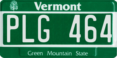 VT license plate PLG464