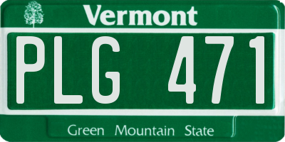 VT license plate PLG471