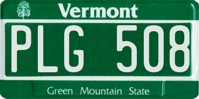 VT license plate PLG508