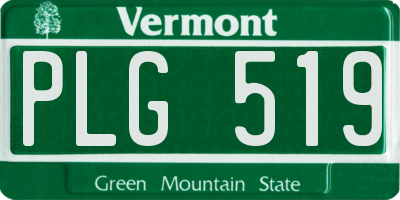 VT license plate PLG519