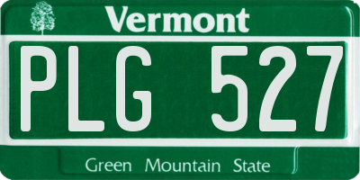 VT license plate PLG527