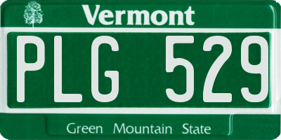 VT license plate PLG529