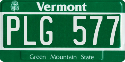 VT license plate PLG577