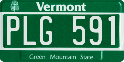 VT license plate PLG591