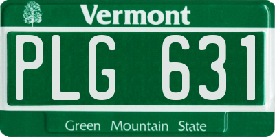 VT license plate PLG631
