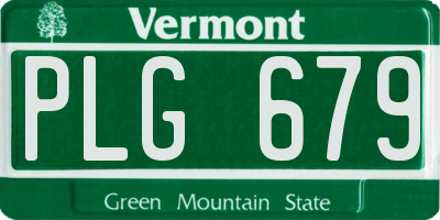 VT license plate PLG679