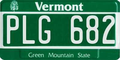 VT license plate PLG682