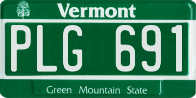 VT license plate PLG691