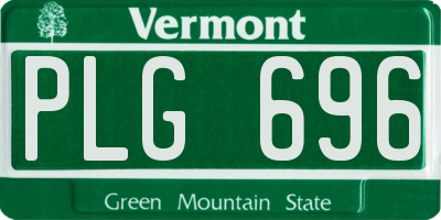VT license plate PLG696