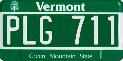 VT license plate PLG711