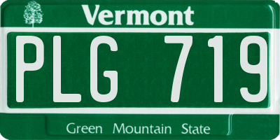 VT license plate PLG719
