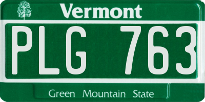 VT license plate PLG763