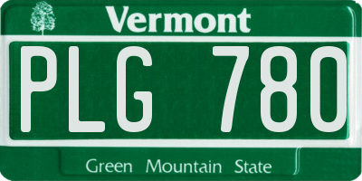 VT license plate PLG780