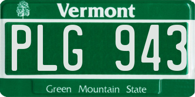 VT license plate PLG943