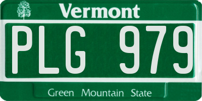 VT license plate PLG979