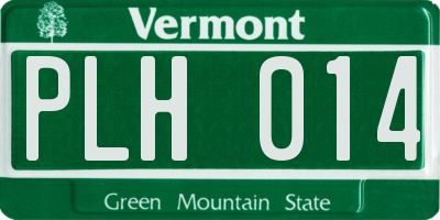 VT license plate PLH014
