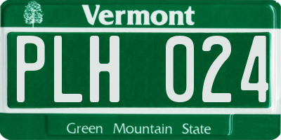 VT license plate PLH024