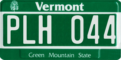 VT license plate PLH044
