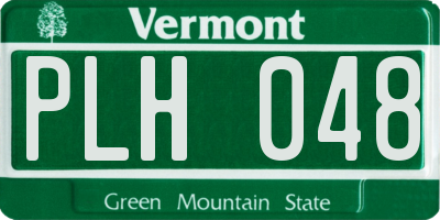 VT license plate PLH048