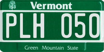VT license plate PLH050