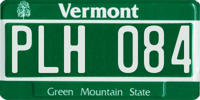 VT license plate PLH084