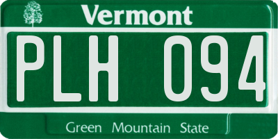 VT license plate PLH094