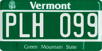 VT license plate PLH099