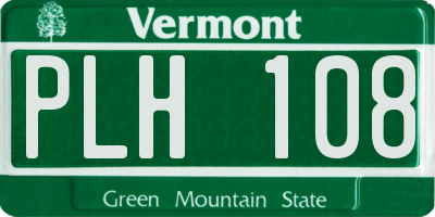 VT license plate PLH108