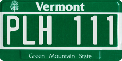 VT license plate PLH111