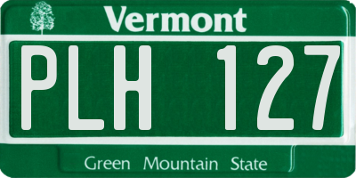 VT license plate PLH127