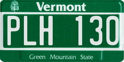 VT license plate PLH130
