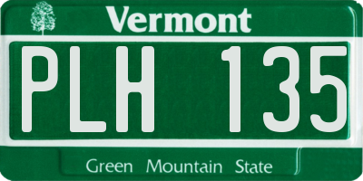 VT license plate PLH135