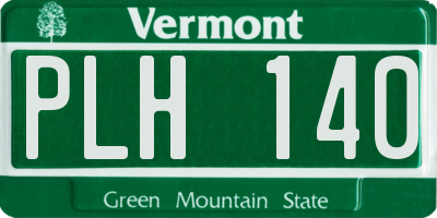 VT license plate PLH140