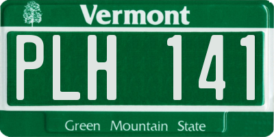 VT license plate PLH141
