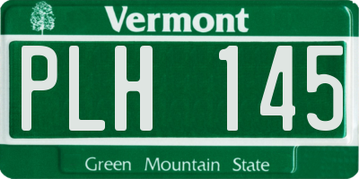 VT license plate PLH145