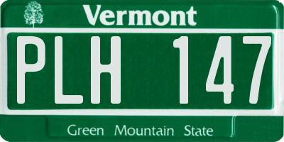 VT license plate PLH147