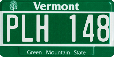 VT license plate PLH148