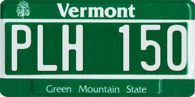 VT license plate PLH150