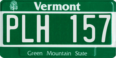 VT license plate PLH157