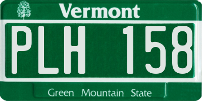 VT license plate PLH158