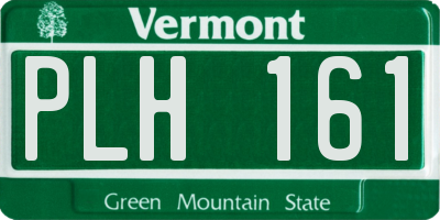 VT license plate PLH161