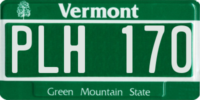 VT license plate PLH170
